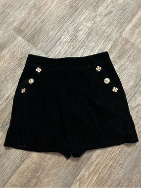 KIM Black Skort with Buttons